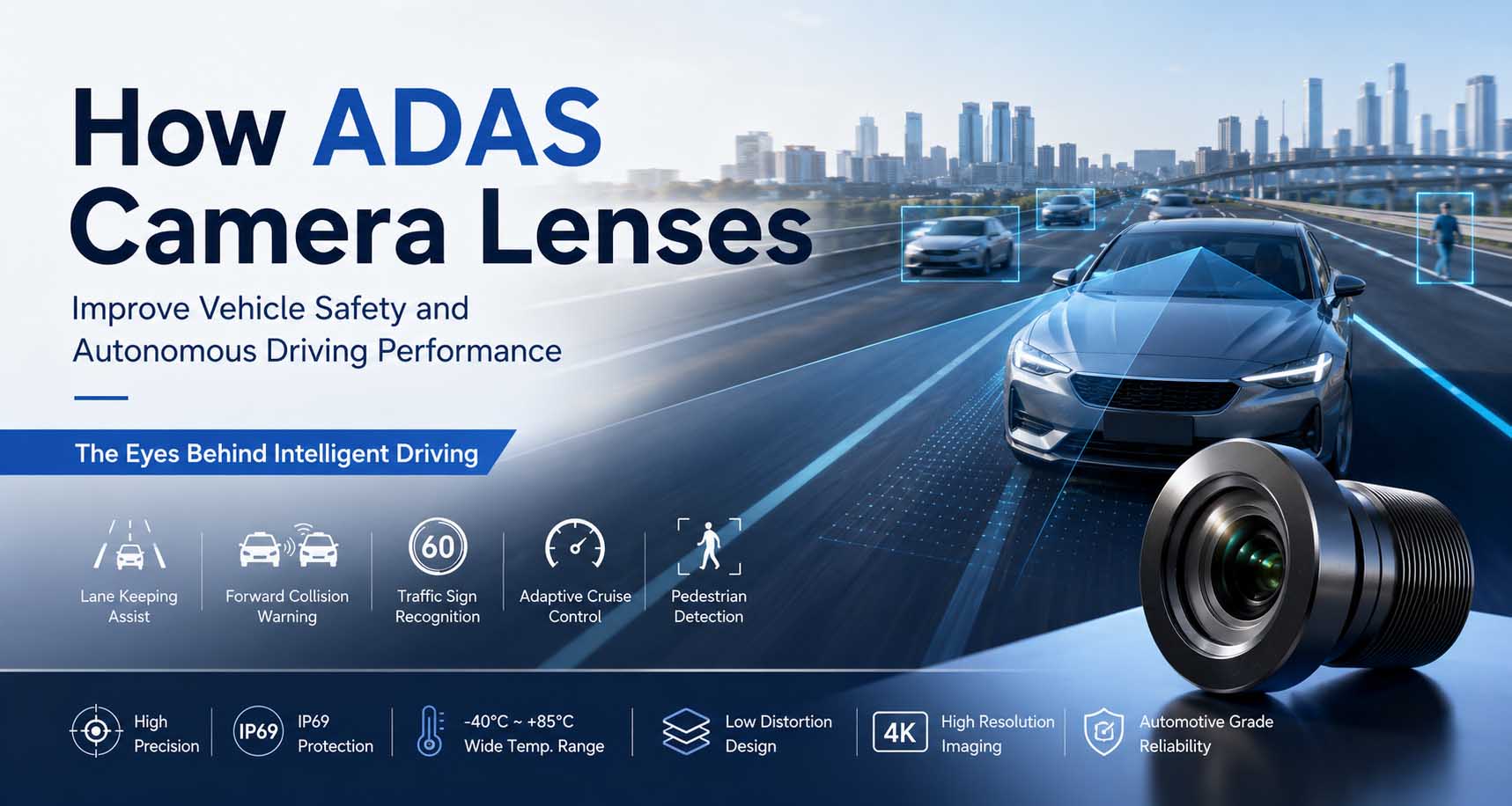How ADAS Camera Lenses Improve Vehicle Safety and Autonomous Driving Performance